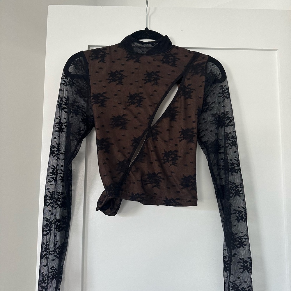 Black lace skirt + top set - Picture 2 of 5